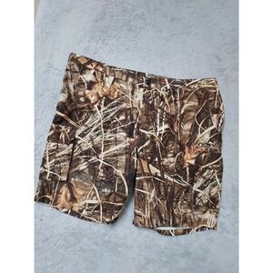 Drake Waterfowl Shorts Mens 3XL Adjustable Waist Camo Advantage Max 4 Fishing